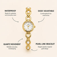 Pearl Accent Bracelet Watch