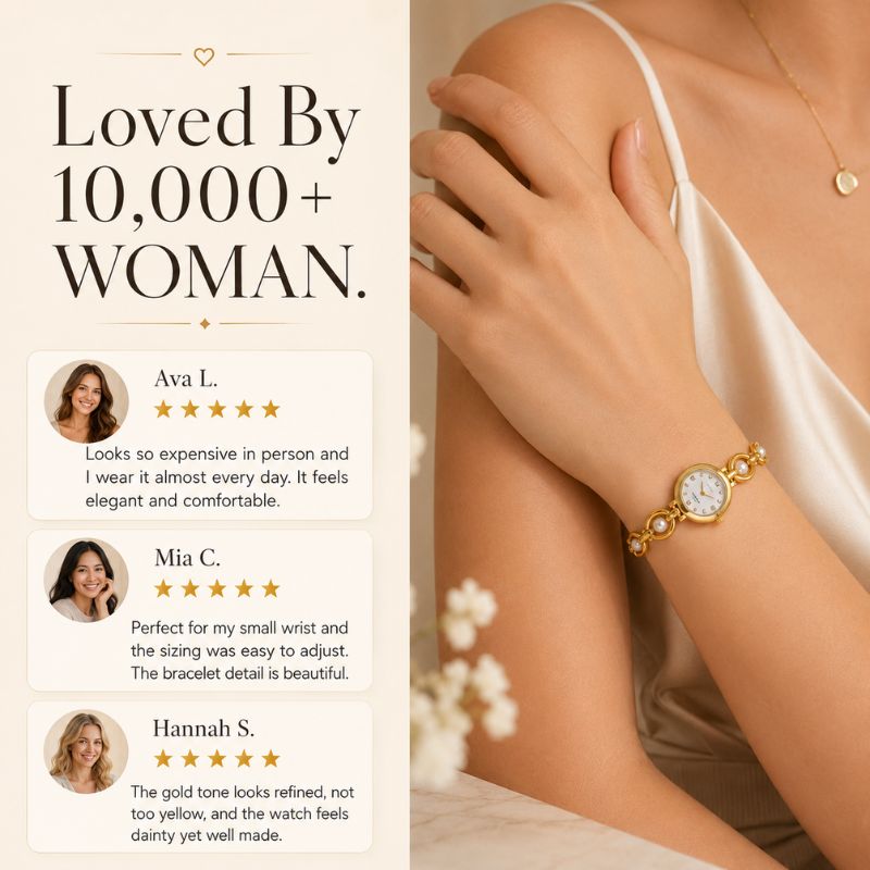 Pearl Accent Bracelet Watch