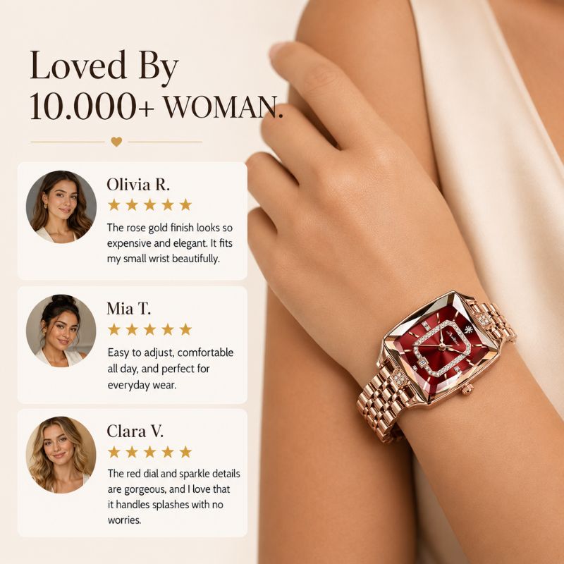 Crystal Rectangle Bracelet Watch
