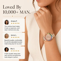 Rainbow Crystal Chronograph Watch