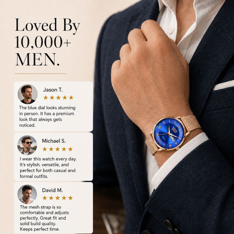 Roman Numeral Mesh Strap Watch
