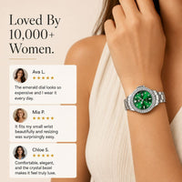 Crystal Bezel Stainless Steel Watch