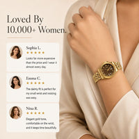 Brown Dial Gold Bracelet Watch
