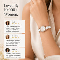Crystal Bezel Ceramic Bracelet Watch