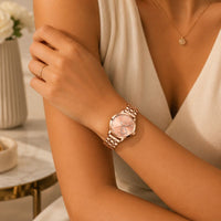 Crystal Heart Bracelet Watch