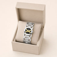 Luxury Gold Oval Women’s Quartz Bracelet Watch