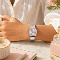 Square Dial Steel Bracelet Watch