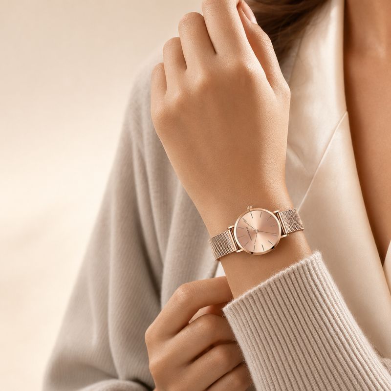 Rose Gold Dainty Bracelet Watch