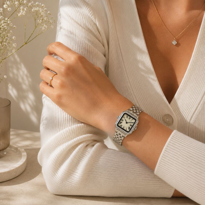 Square Crystal Bracelet Watch