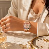 Rainbow Crystal Chronograph Watch