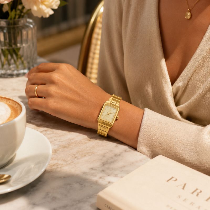 Vintage Gold Rectangle Watch
