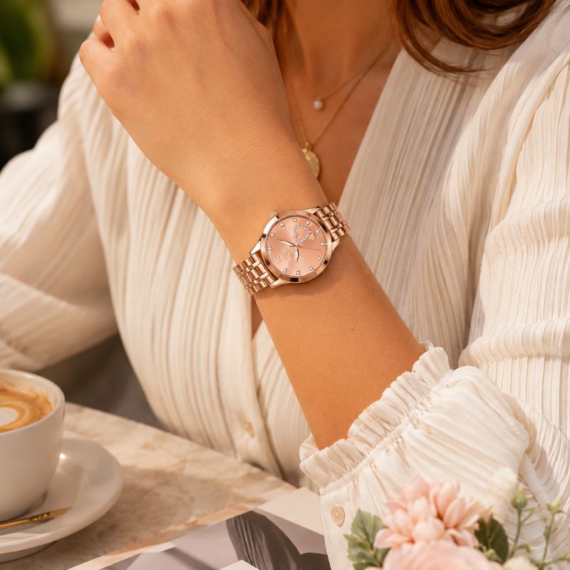 Crystal Heart Bracelet Watch