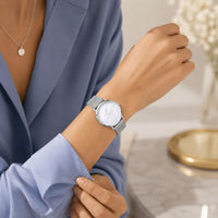 Minimalist Marble Dial Mesh Watch