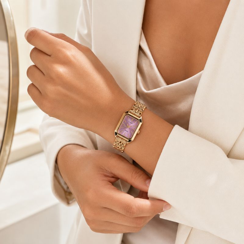 Crystal Women’s Watch with Emerald Dial