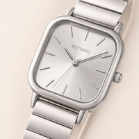 Square Dial Steel Bracelet Watch