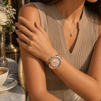 Rainbow Crystal Chronograph Watch