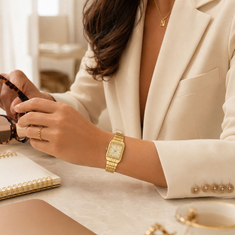 Vintage Gold Rectangle Watch