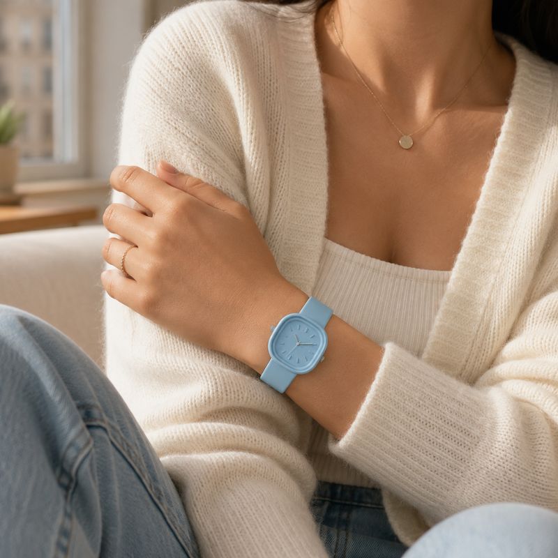 Pastel Square Silicone Watch