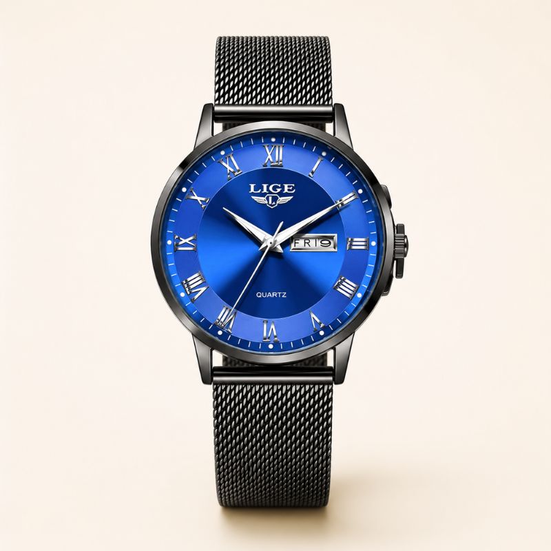 Roman Numeral Mesh Strap Watch