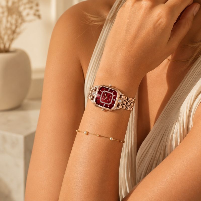 Crystal Rectangle Bracelet Watch