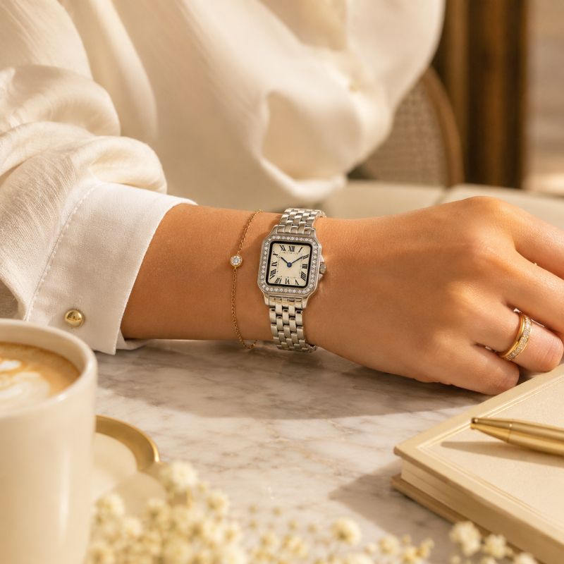Square Crystal Bracelet Watch