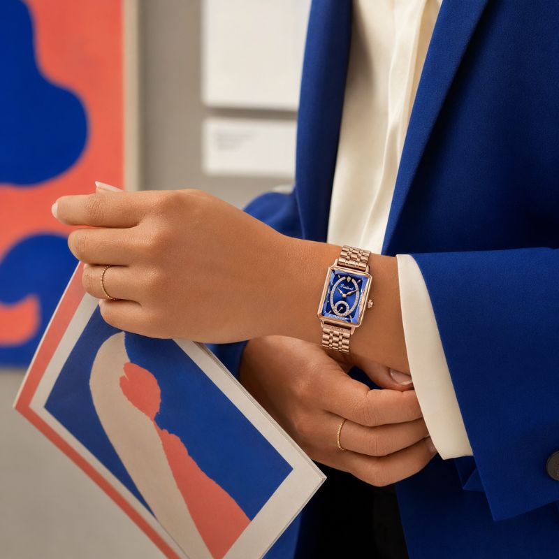 Artistic Rectangular Dial Bracelet Watch
