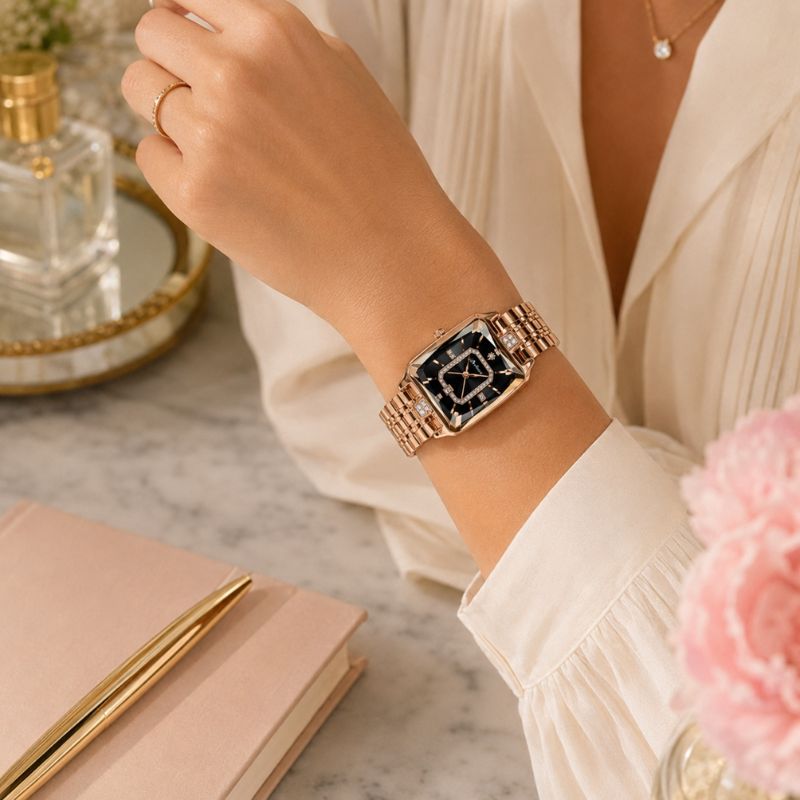 Crystal Rectangle Bracelet Watch