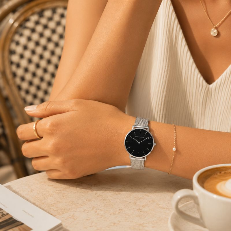 Minimalist Round Mesh Watch