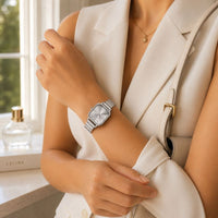 Square Dial Steel Bracelet Watch