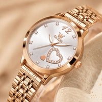 Crystal Heart Bracelet Watch