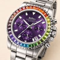 Rainbow Crystal Chronograph Watch