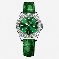 Crystal Bezel Stainless Steel Watch