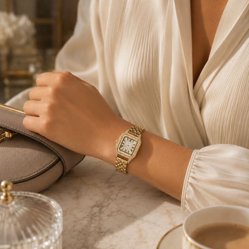 Square Crystal Bracelet Watch