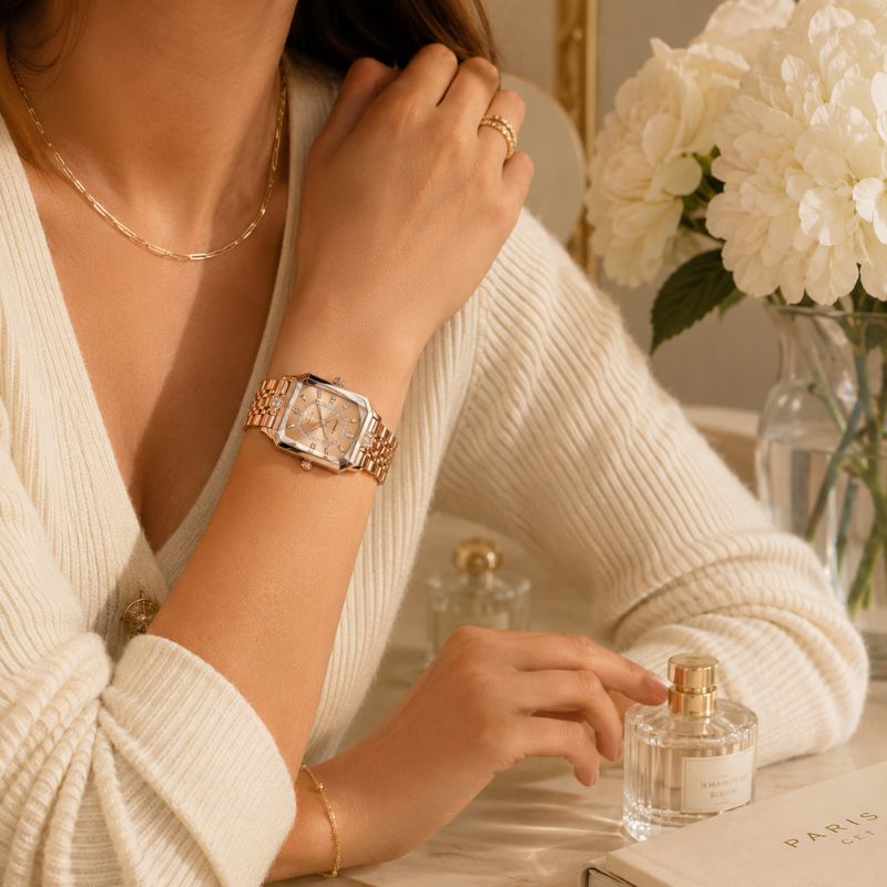Crystal Rectangle Bracelet Watch