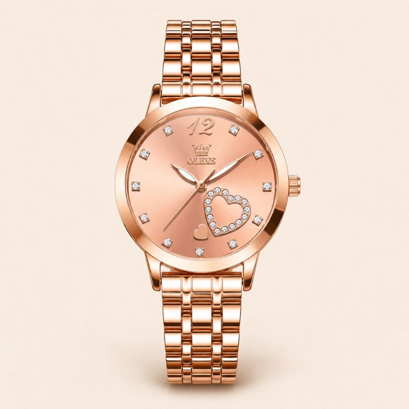 Crystal Heart Bracelet Watch