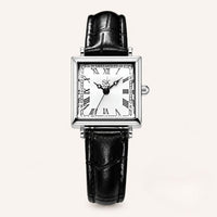 Square Roman Numeral Leather Watch