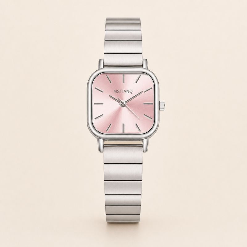 Square Dial Steel Bracelet Watch