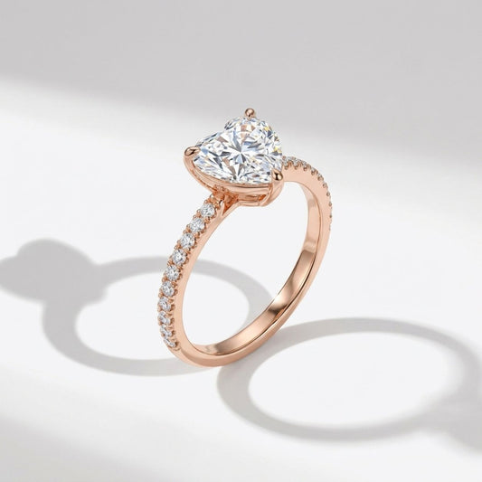 Zircon Heart Ring for Women