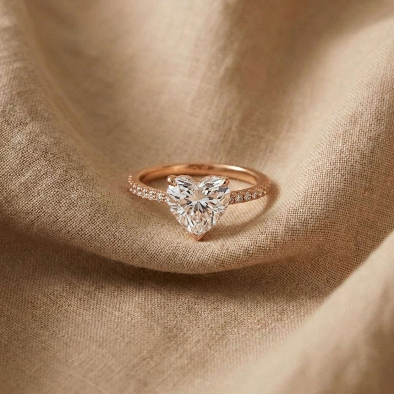 Zircon Heart Ring for Women