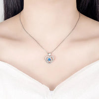 Vinatage Beating Heart Necklace Love Heart Ocean Heart