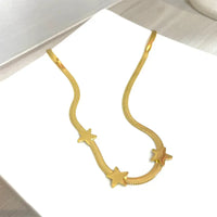 Gothic Blade & Snake Chain Necklace