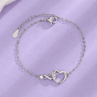 Retro Gold & Silver Heart Bracelet
