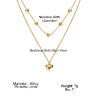 Vintage Double Heart Pendant Necklace