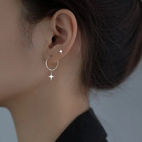 Vintage Asymmetric Star Earrings