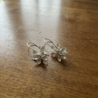 Vintage Irregular Blossom Silver Earrings