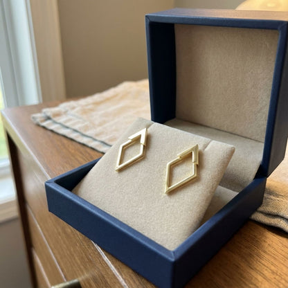Vintage Geometric Gold Earrings