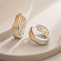 Vintage Zirconia Gold & Silver Ring Set
