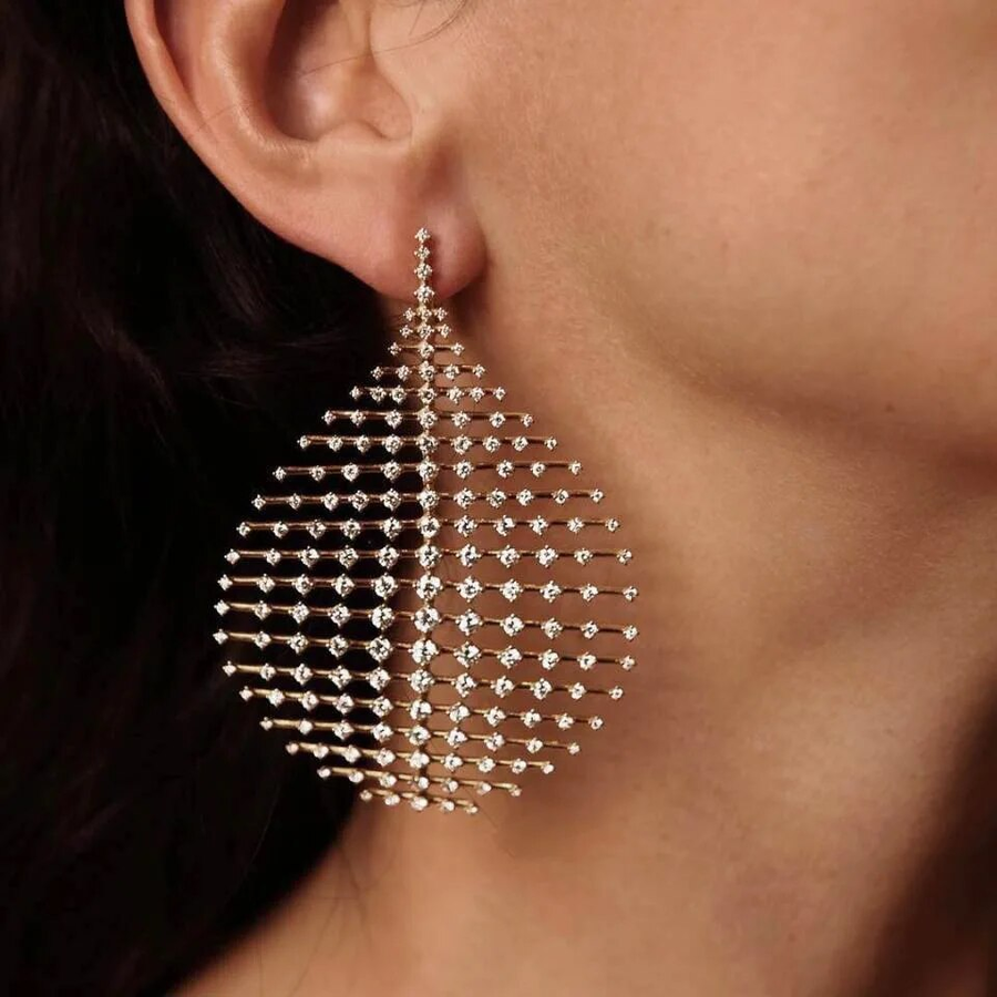 Vintage Zirconia Globe Earring