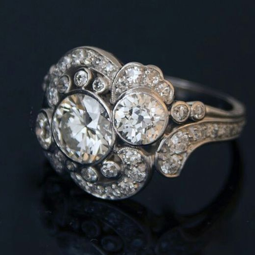 Vintage Crystal Rounds Ring-Lydieannejewelry