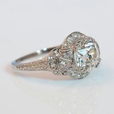 Vintage Crystalline Silver Ring-Lydieannejewelry